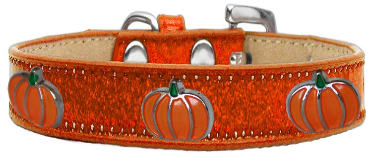 Pumpkin Widget Dog Collar Orange Ice Cream Size 20